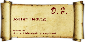 Dobler Hedvig névjegykártya